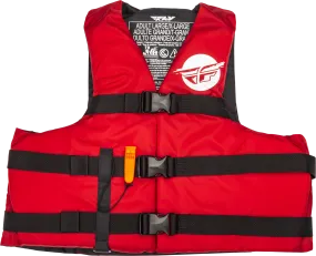 NYLON FLOTATION VEST RED/WHITE XS