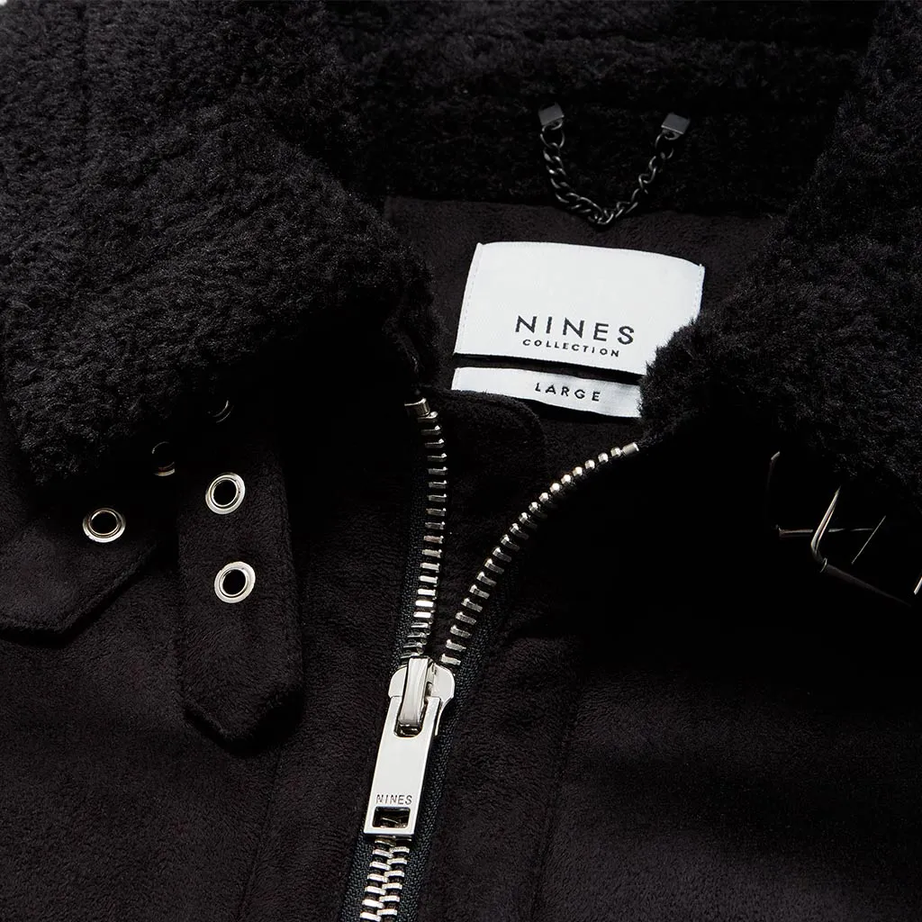 Olof Borg Suede Jacket In Black