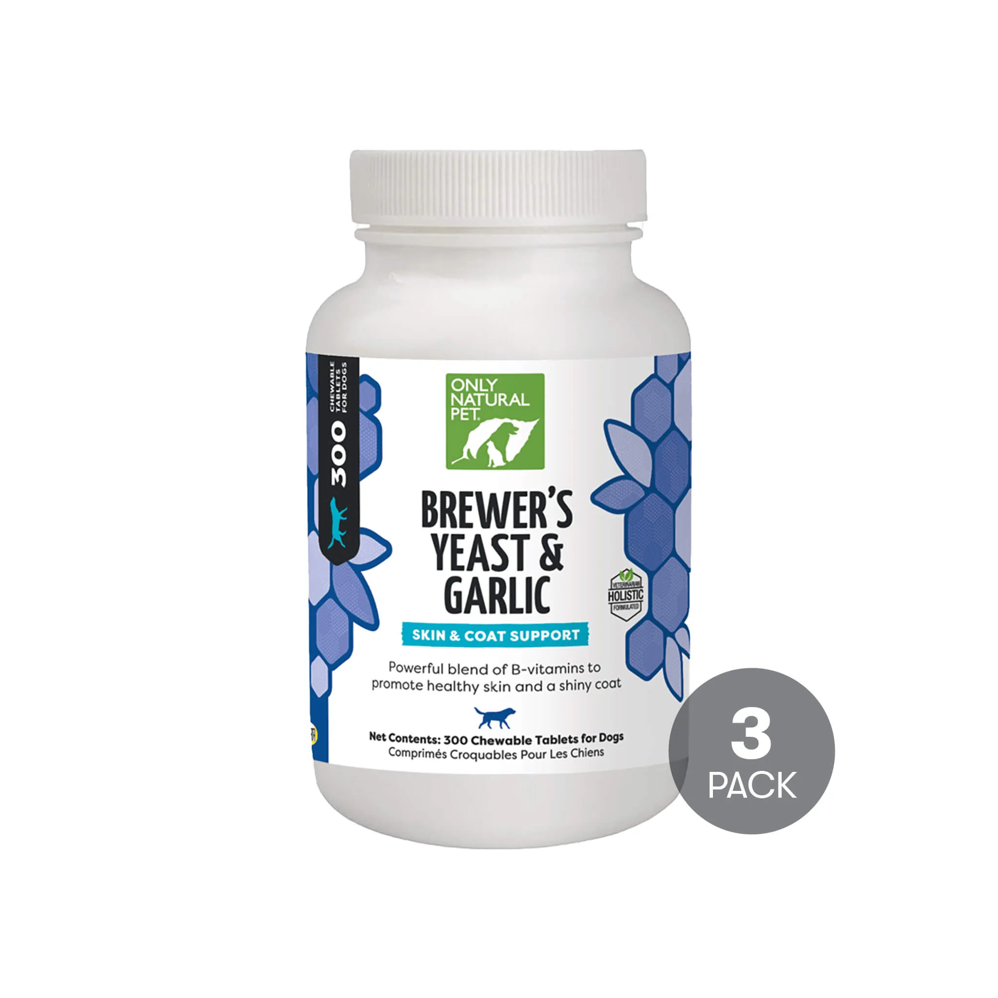 Only Natural Pet Brewers Yeast & Garlic Tablets for Dogs 300 Count