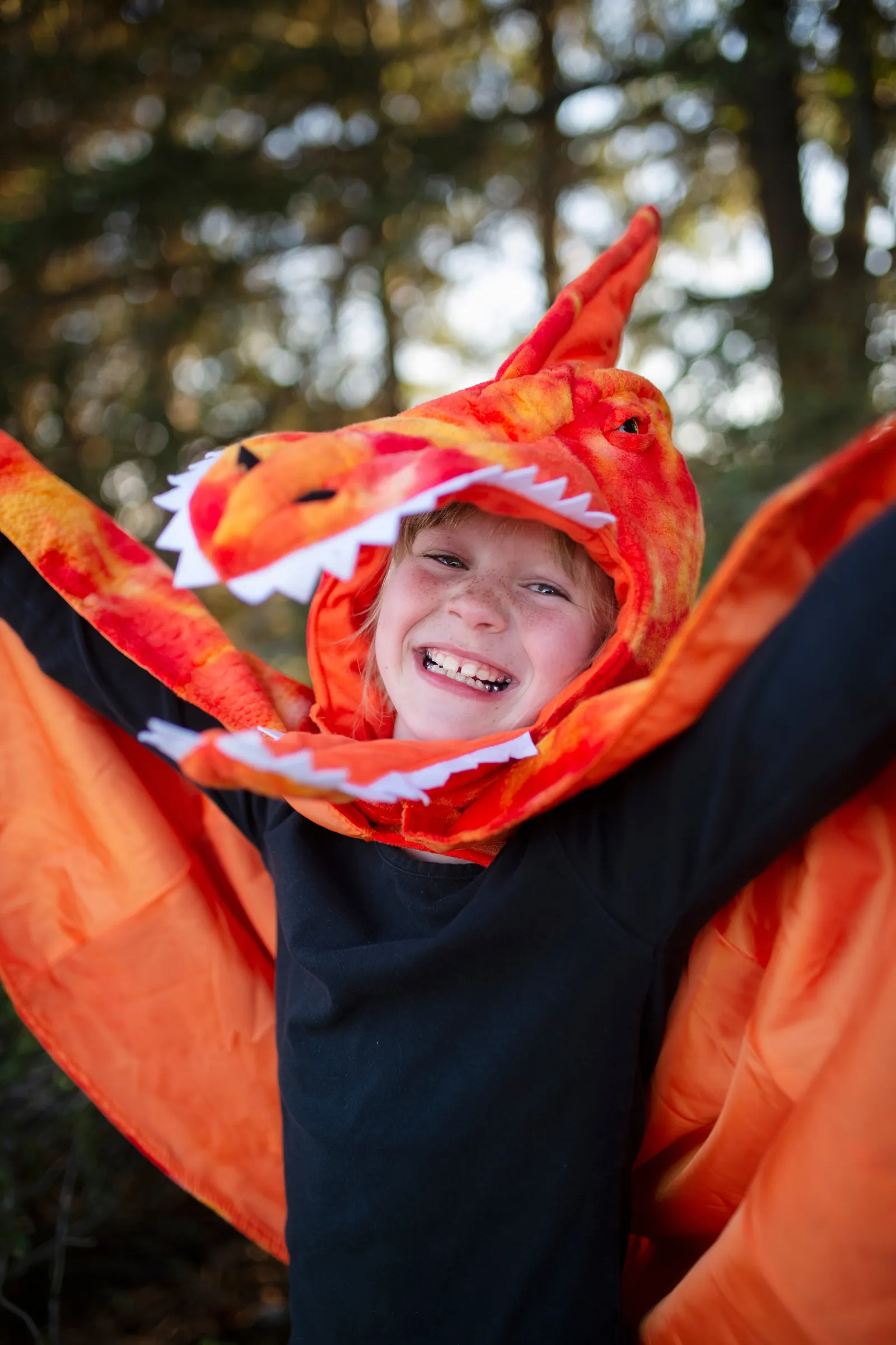 Orange Grandasaurus Pterodactyl Cape