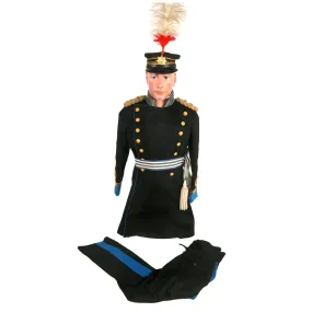 Original Japanese WWII Captain’s Army Aviation Parade Dress Uniform with Lt. Colonel’s Shoulder Boards with Cap & Plume & Sash