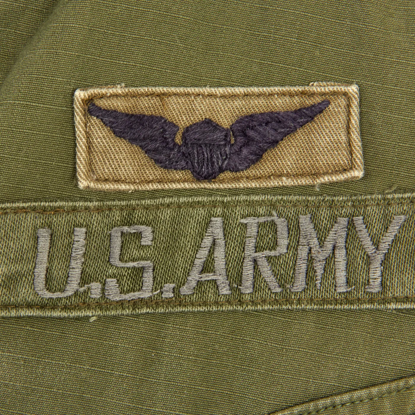 Original U.S. Vietnam War 197th Armed Helicopter Company Pilot’s OG-107 Type III Jungle Jacket with Incountry Made Insignia - First Helicopter Company Deployed To South Vietnam