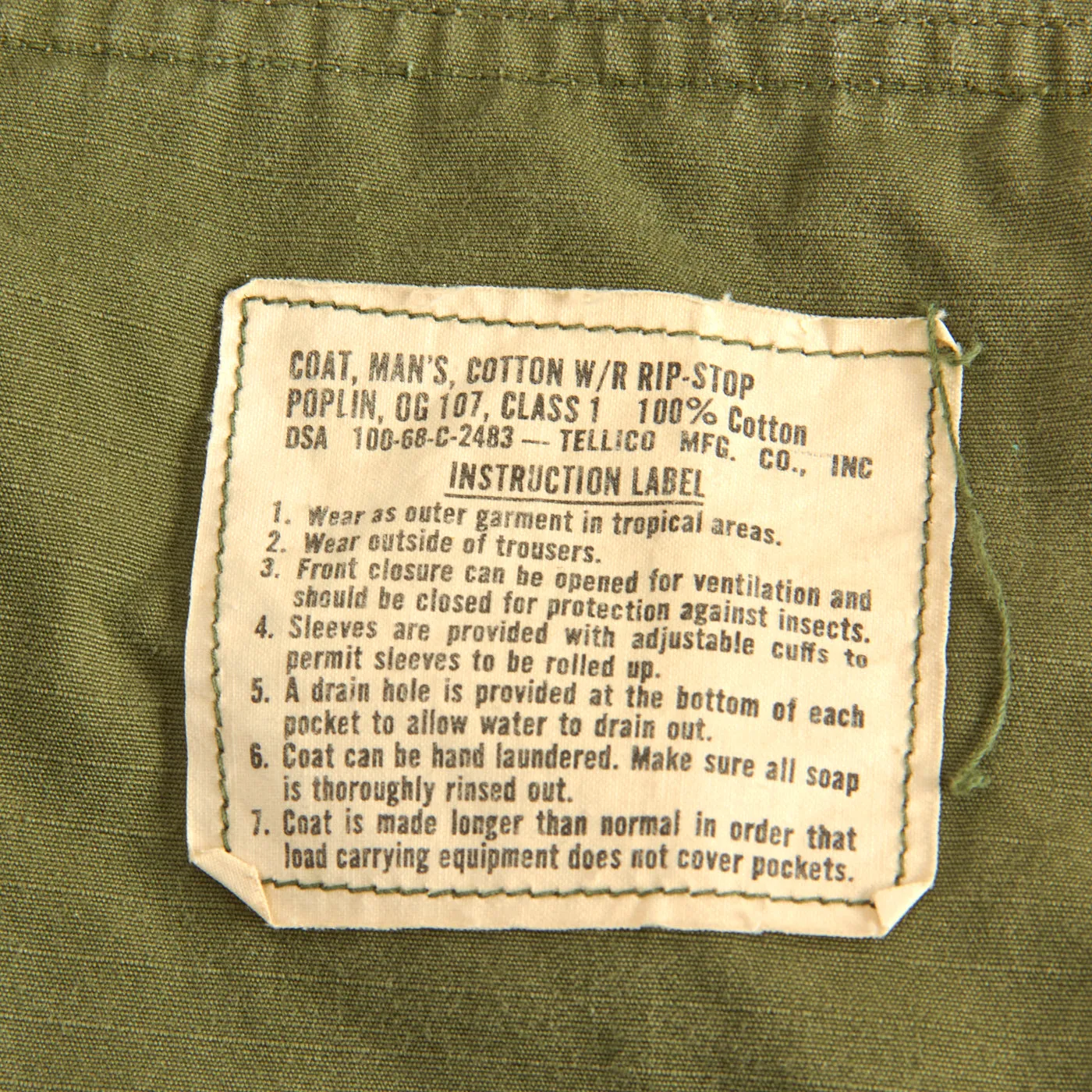 Original U.S. Vietnam War 197th Armed Helicopter Company Pilot’s OG-107 Type III Jungle Jacket with Incountry Made Insignia - First Helicopter Company Deployed To South Vietnam