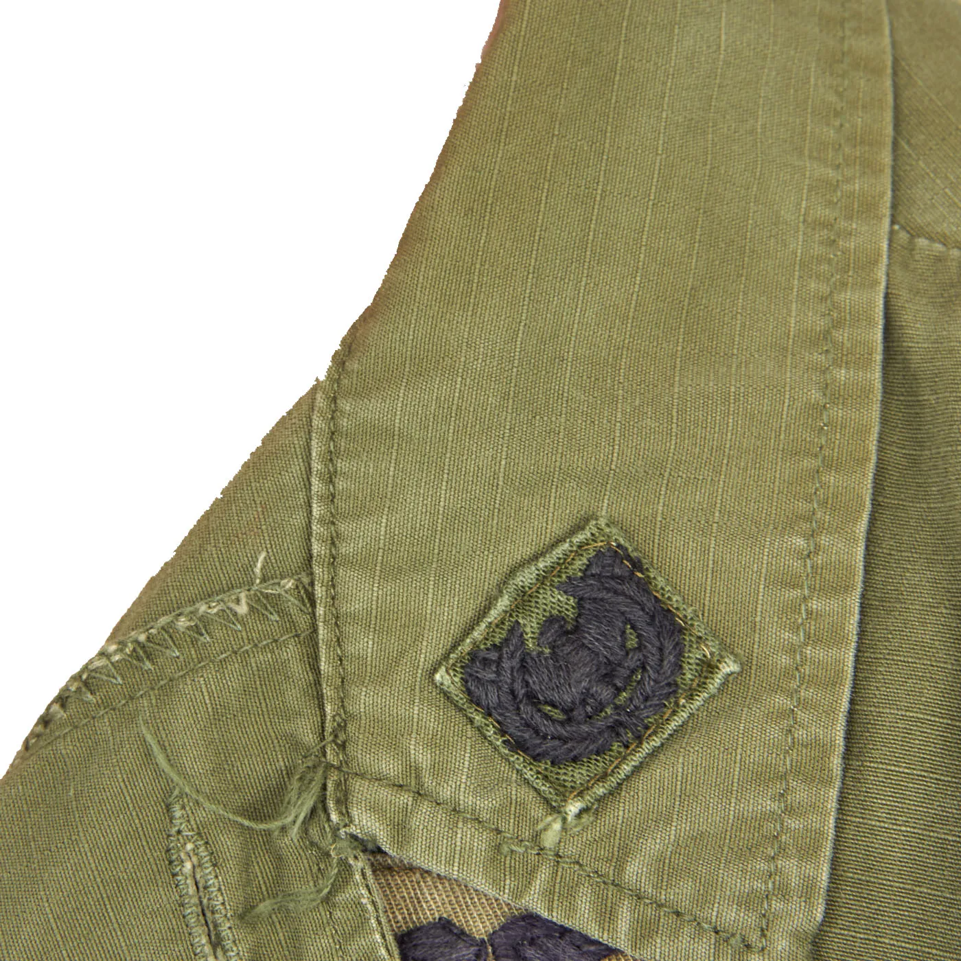 Original U.S. Vietnam War 197th Armed Helicopter Company Pilot’s OG-107 Type III Jungle Jacket with Incountry Made Insignia - First Helicopter Company Deployed To South Vietnam