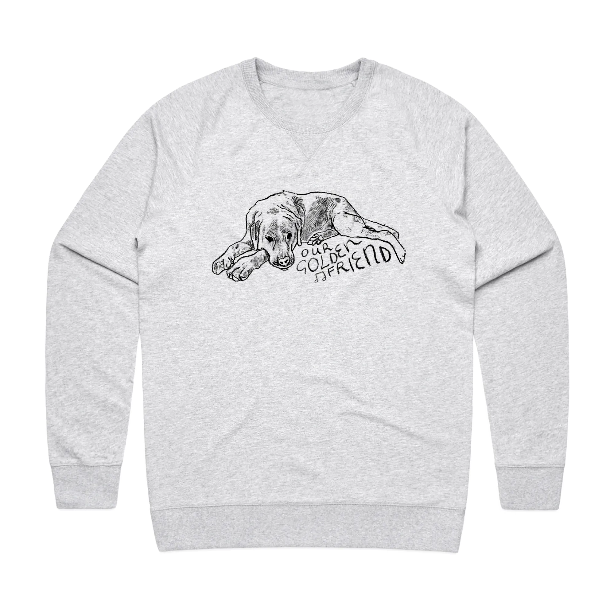 Our Golden Friend / Grey Crew Sweater