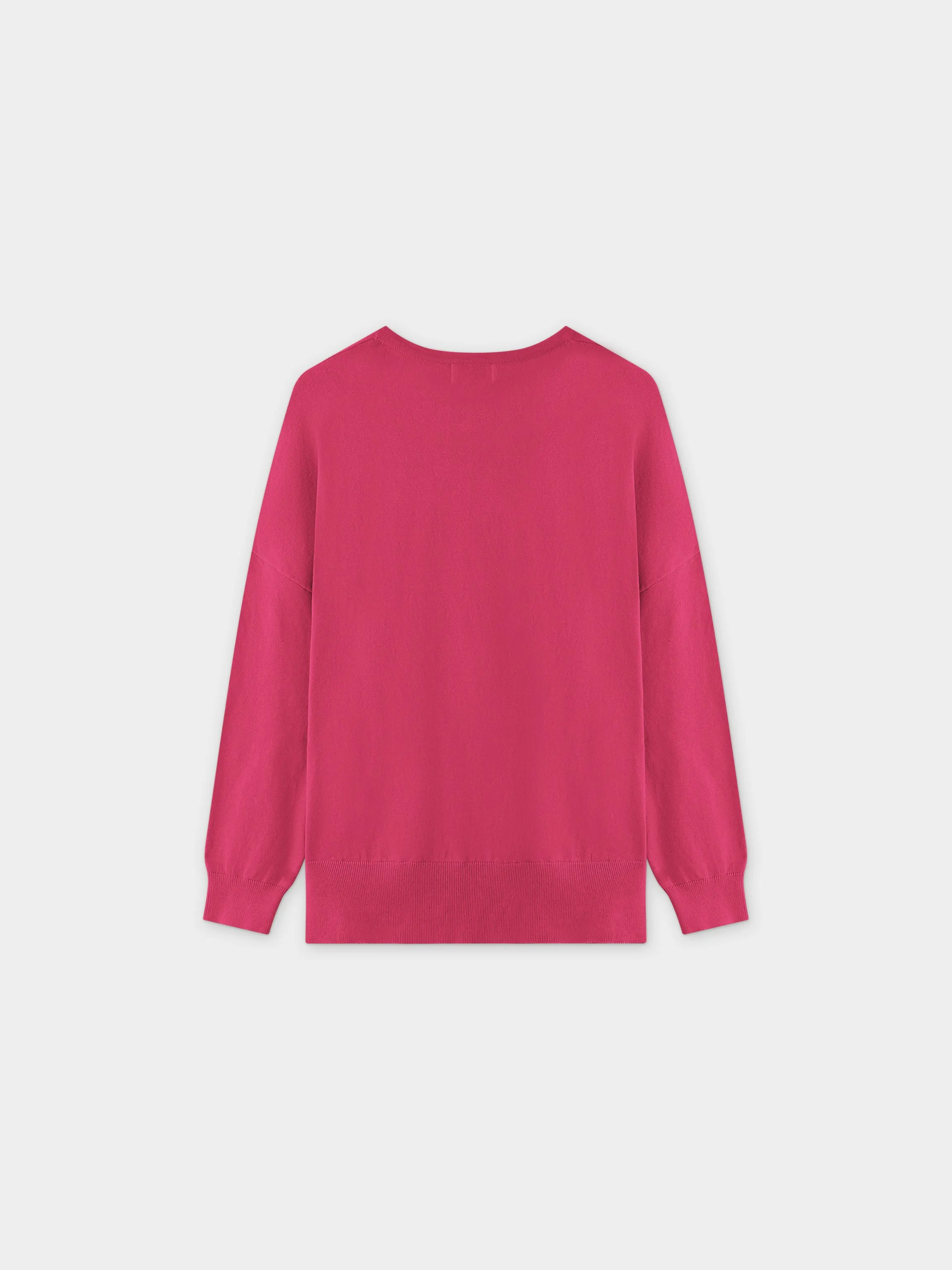 Oversized Lightweight Sweater-Pink