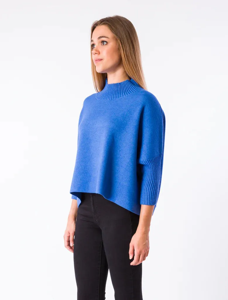 Persian Blue Aja Crop Sweater