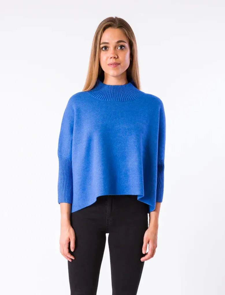 Persian Blue Aja Crop Sweater