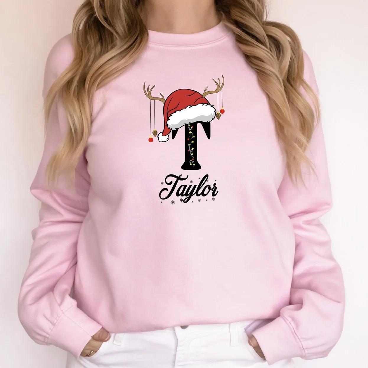 Personalized Family Christmas Sweater with Custom Names – Monogrammed Holiday Sweatshirt Gift