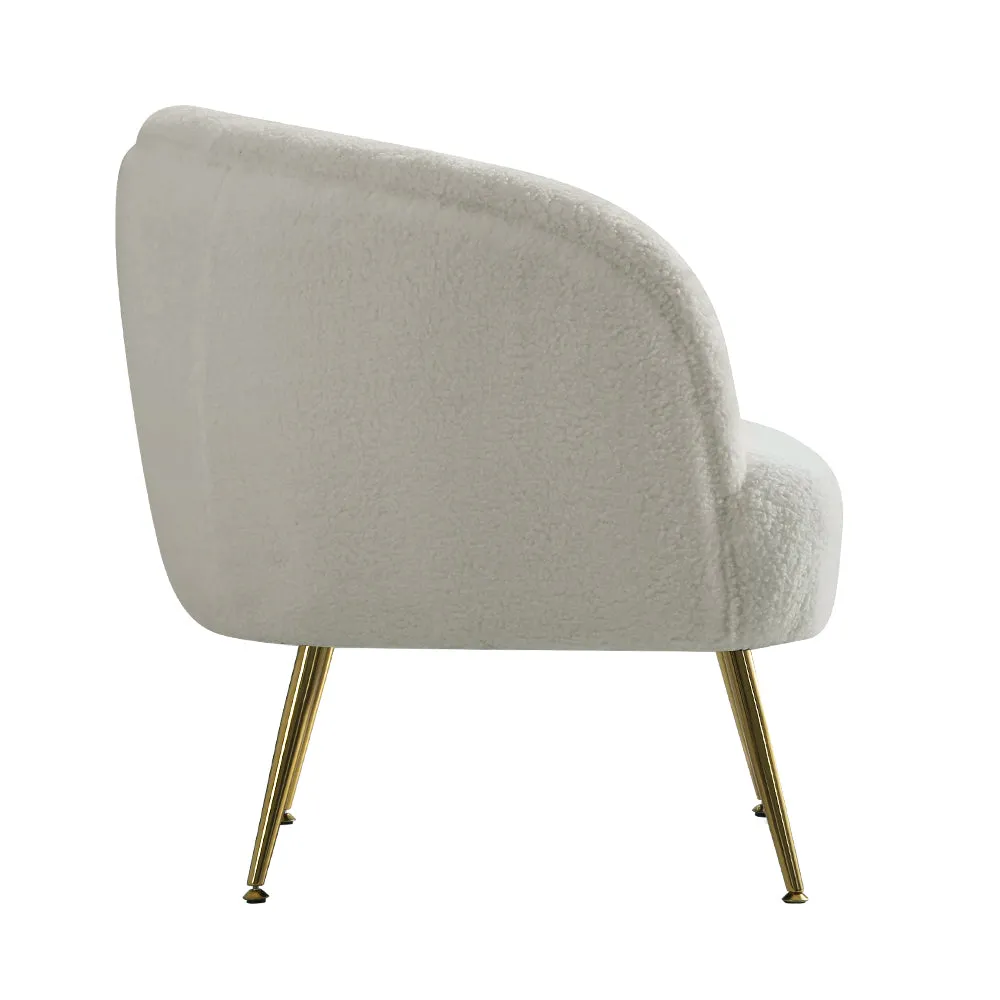 Premium Sherpa Armchair, Winged Backrest Accent Chair - Artiss