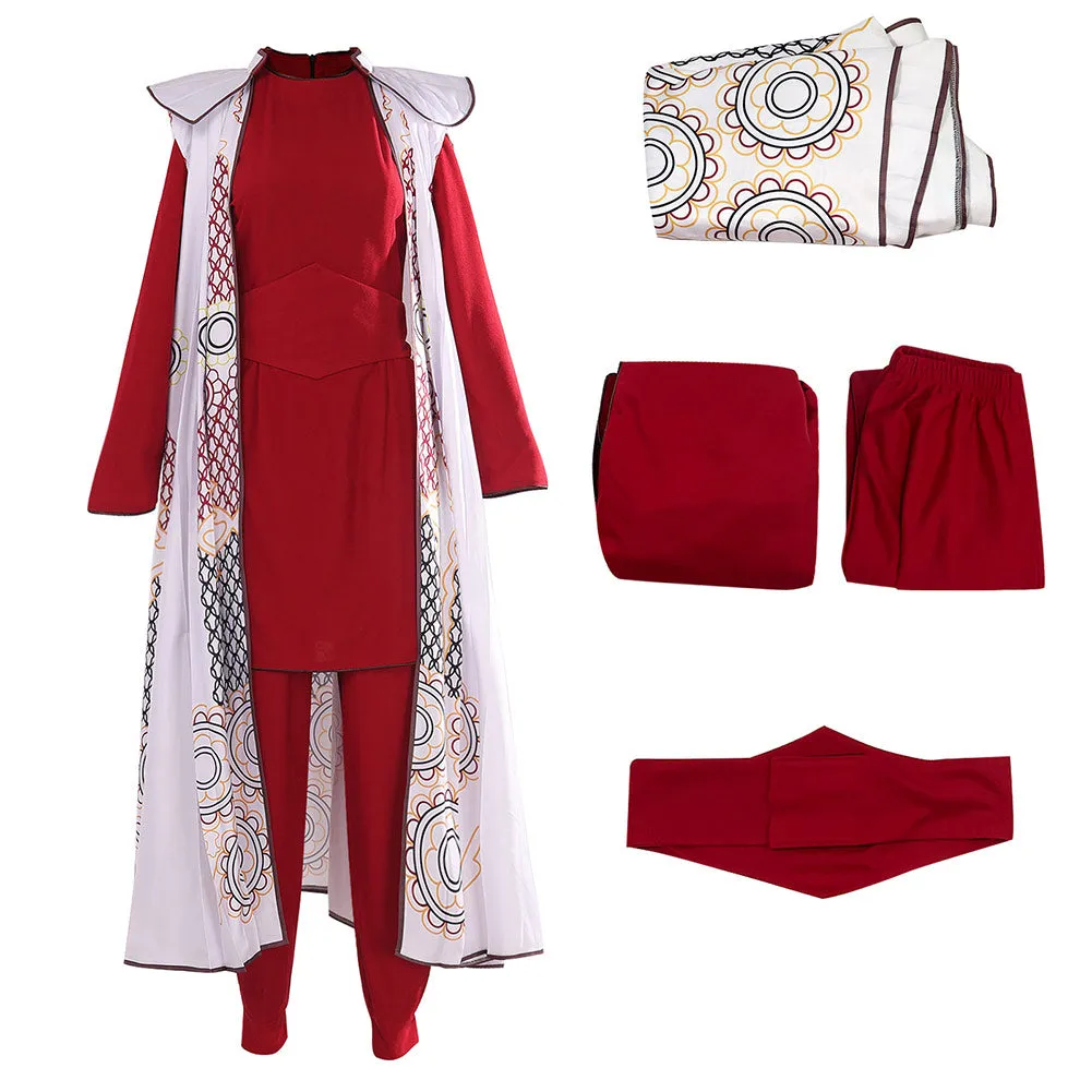 Princess Leia Red Top Pants Full Set Party Carnival Halloween Cosplay Costume