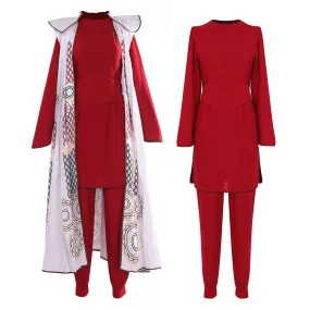 Princess Leia Red Top Pants Full Set Party Carnival Halloween Cosplay Costume