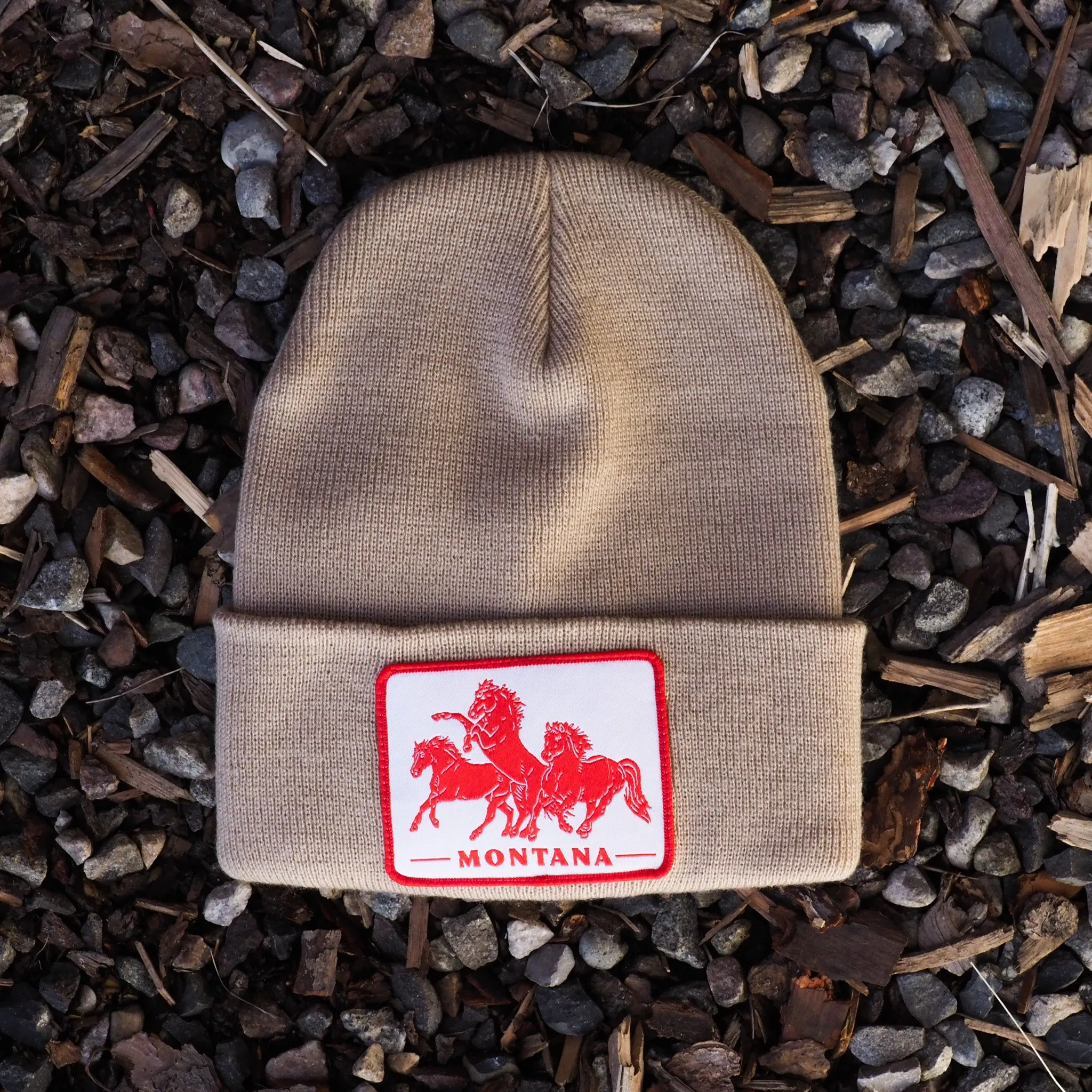 "Horsepower" Tan Beanie