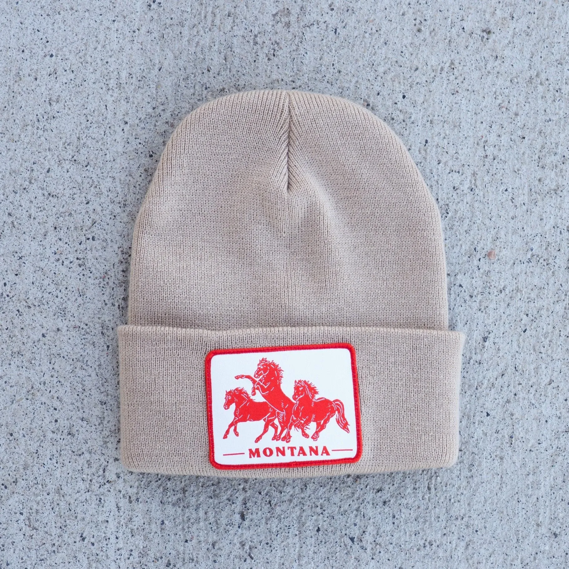 "Horsepower" Tan Beanie