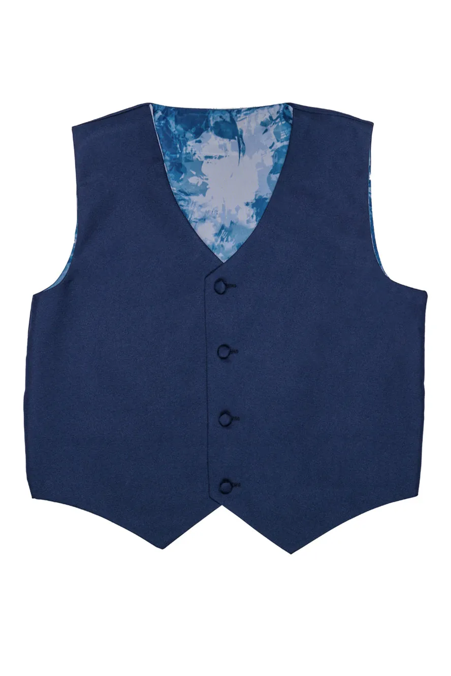 "Mason" Kids Indigo Suit (5-Piece Set)