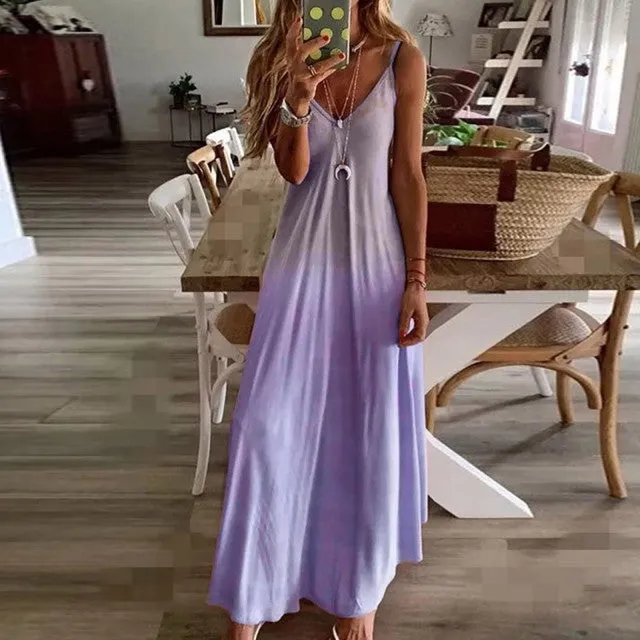 "Phoenix" V Neck Maxi Dress