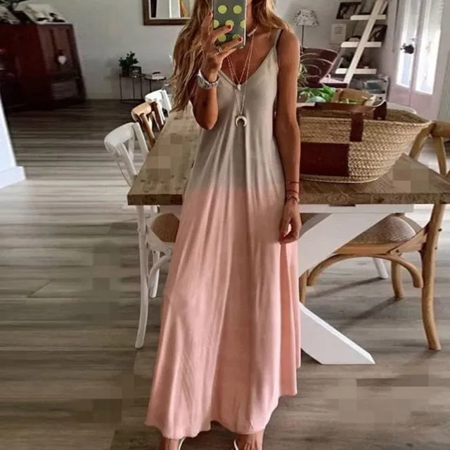 "Phoenix" V Neck Maxi Dress