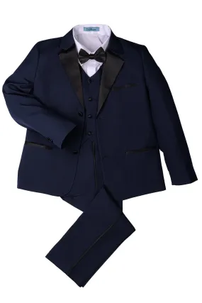 "Prodigy" Kids Navy Tuxedo (5-Piece Set)