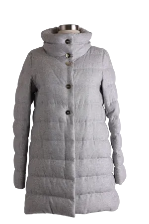 Silk/Cashmere Quilted Down Coat