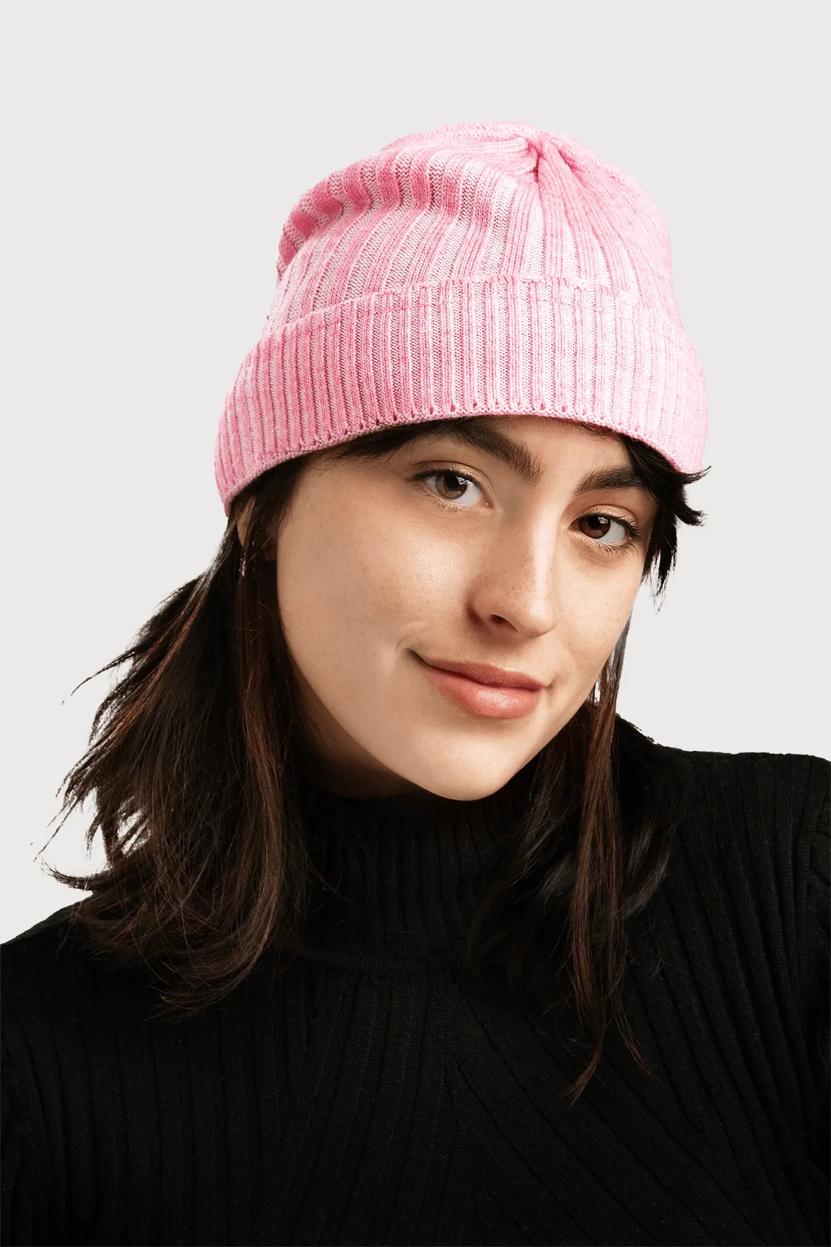 Slouchy Ribbed Cuffed Beanie