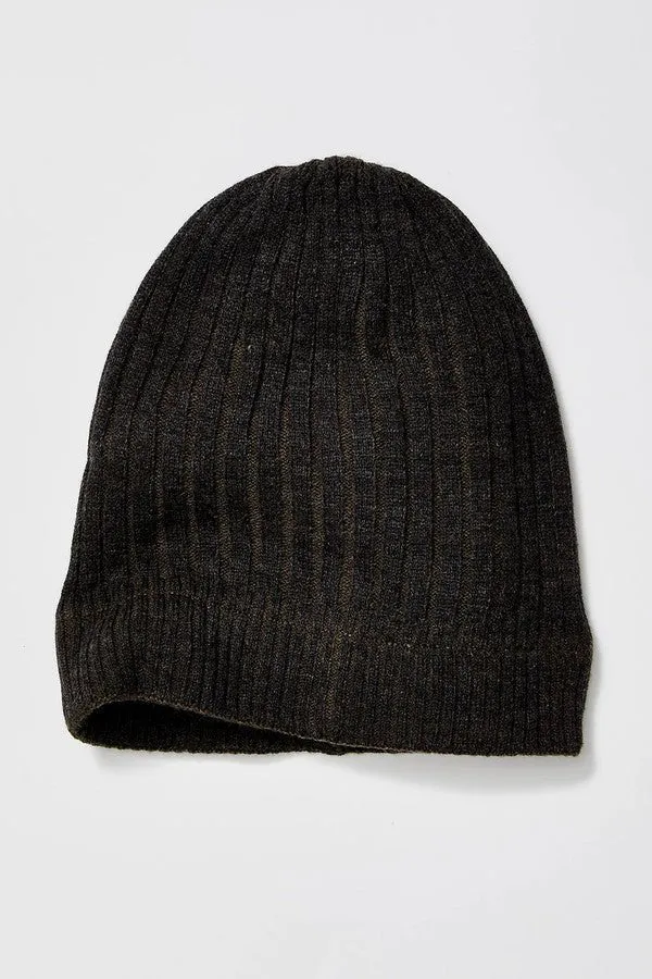 Slouchy Ribbed Cuffed Beanie