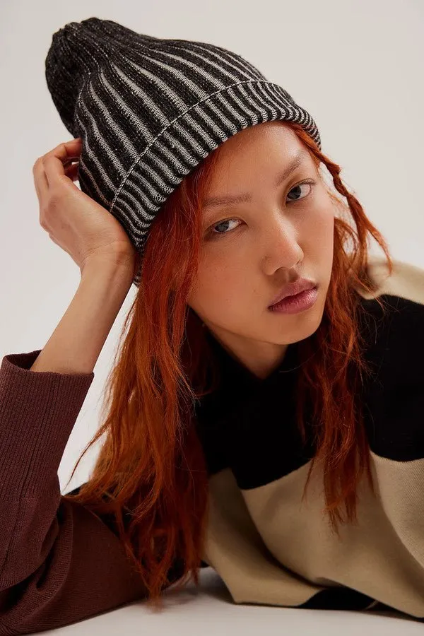 Slouchy Ribbed Cuffed Beanie