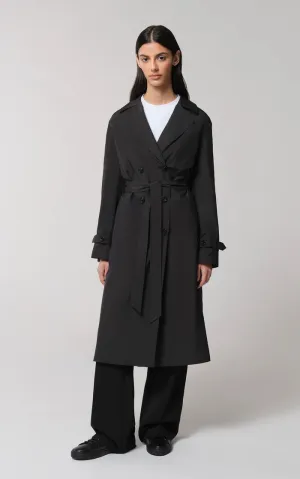 SOIA&KYO BLAIRE - Semi-Fitted Double-Breasted Trench With Shoulder Tabs