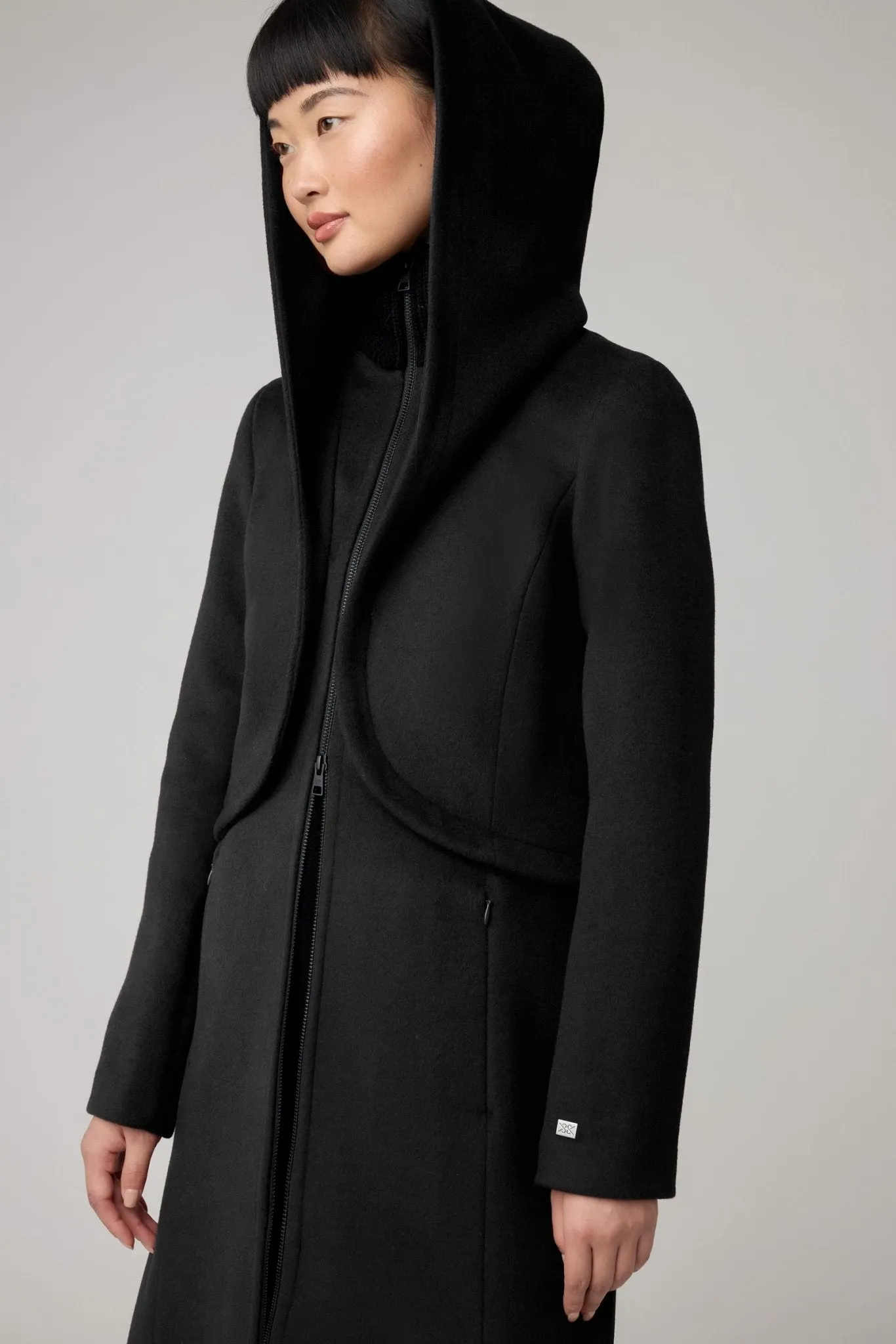 SOIA&KYO CARA - Slim-Fit Wool Coat With Hood