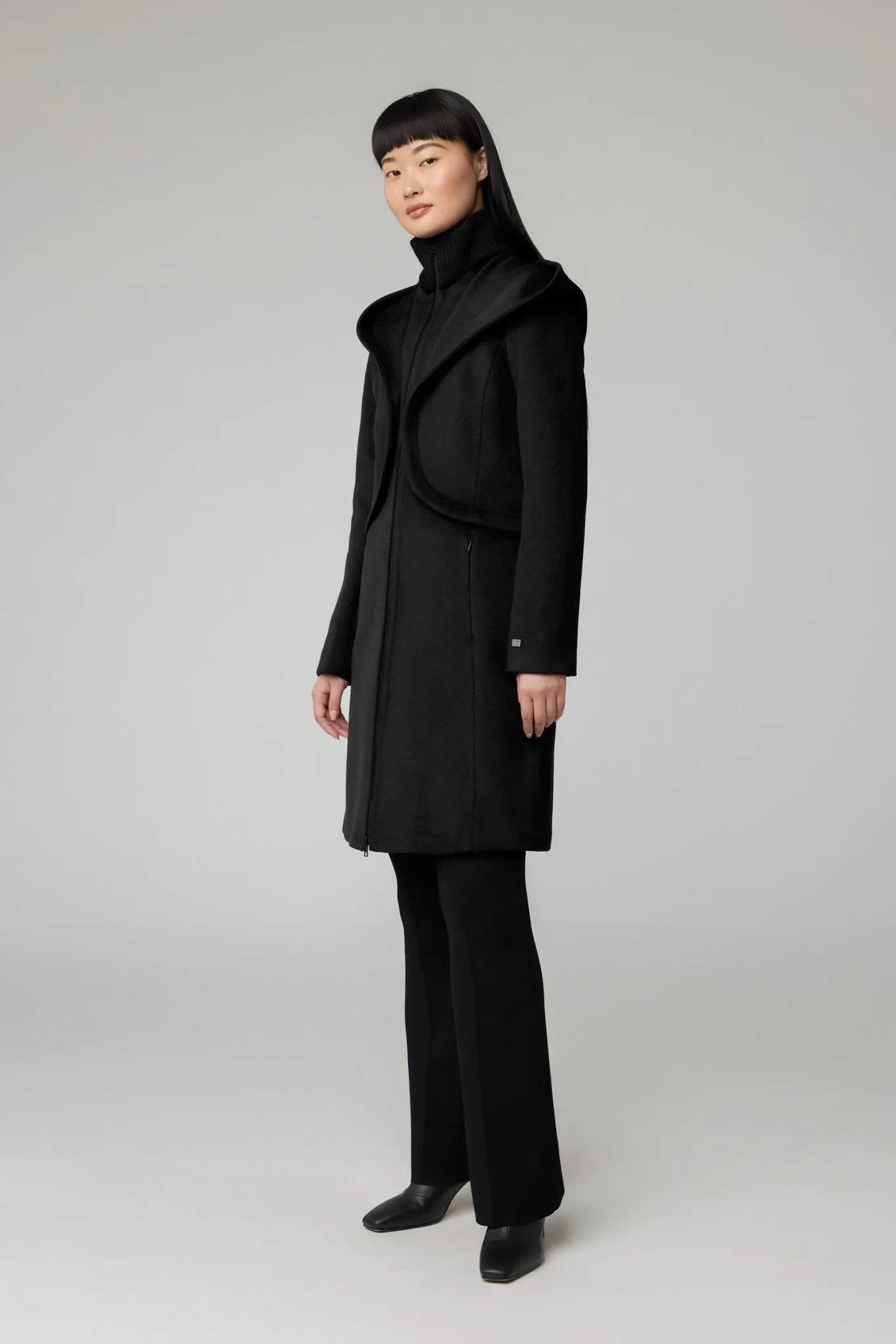 SOIA&KYO CARA - Slim-Fit Wool Coat With Hood