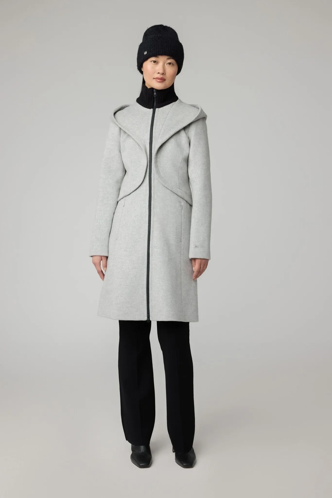 SOIA&KYO CARA - Slim-Fit Wool Coat With Hood