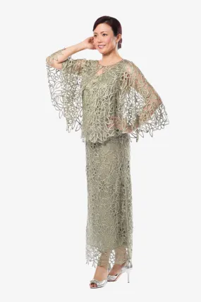 Soulmates C80312 Hand Crocheted Lace Cape Top and Skirt Set