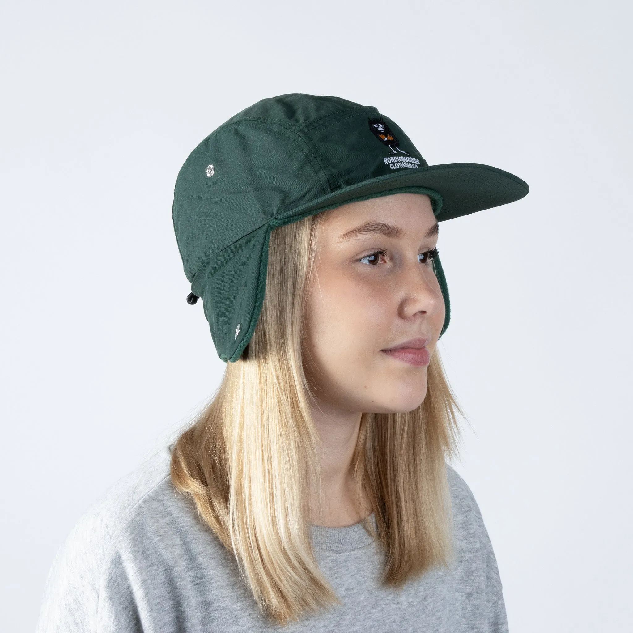 Stinky Nylon Cap With Ear Warmer - Green