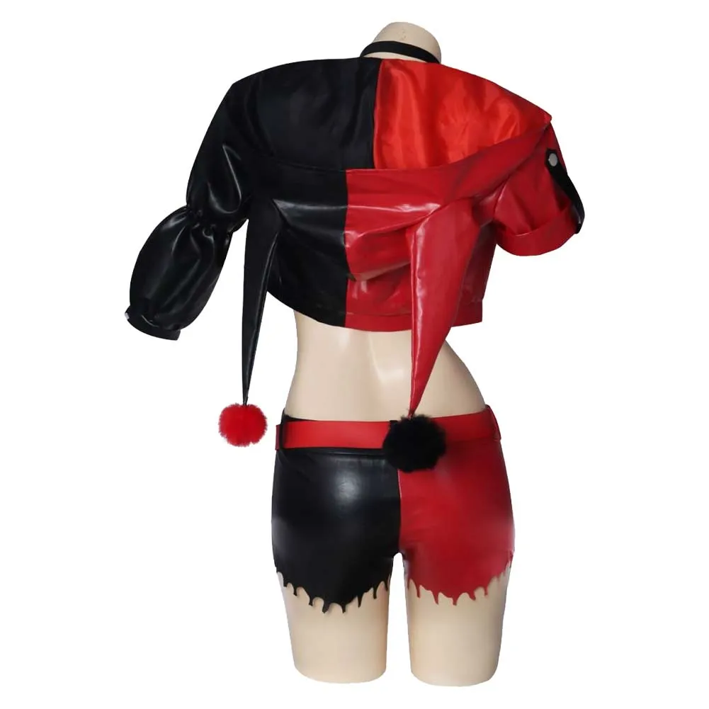 Suicide Squad Isekai 2024 Harley Quinn Women Red And Black Suit Cosplay Costume