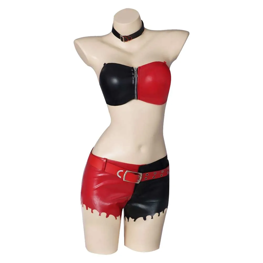 Suicide Squad Isekai 2024 Harley Quinn Women Red And Black Suit Cosplay Costume