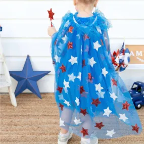 SWE Patriotic Star Cape - Dress Up Cape - Kids 4th of July Cape