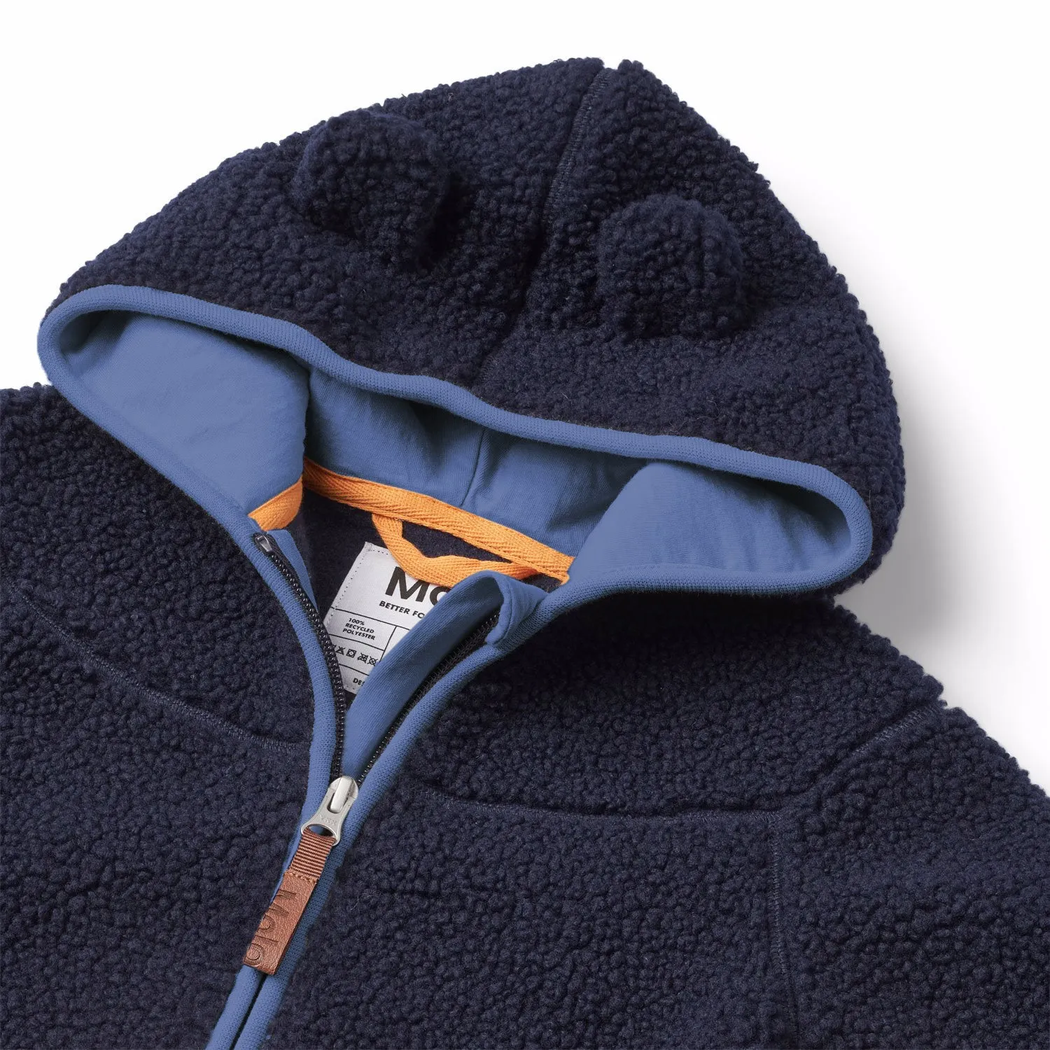 Teddy Ear Dark Blue Fleece Zip-Up Jacket for Infant/Toddler | 6m-2y