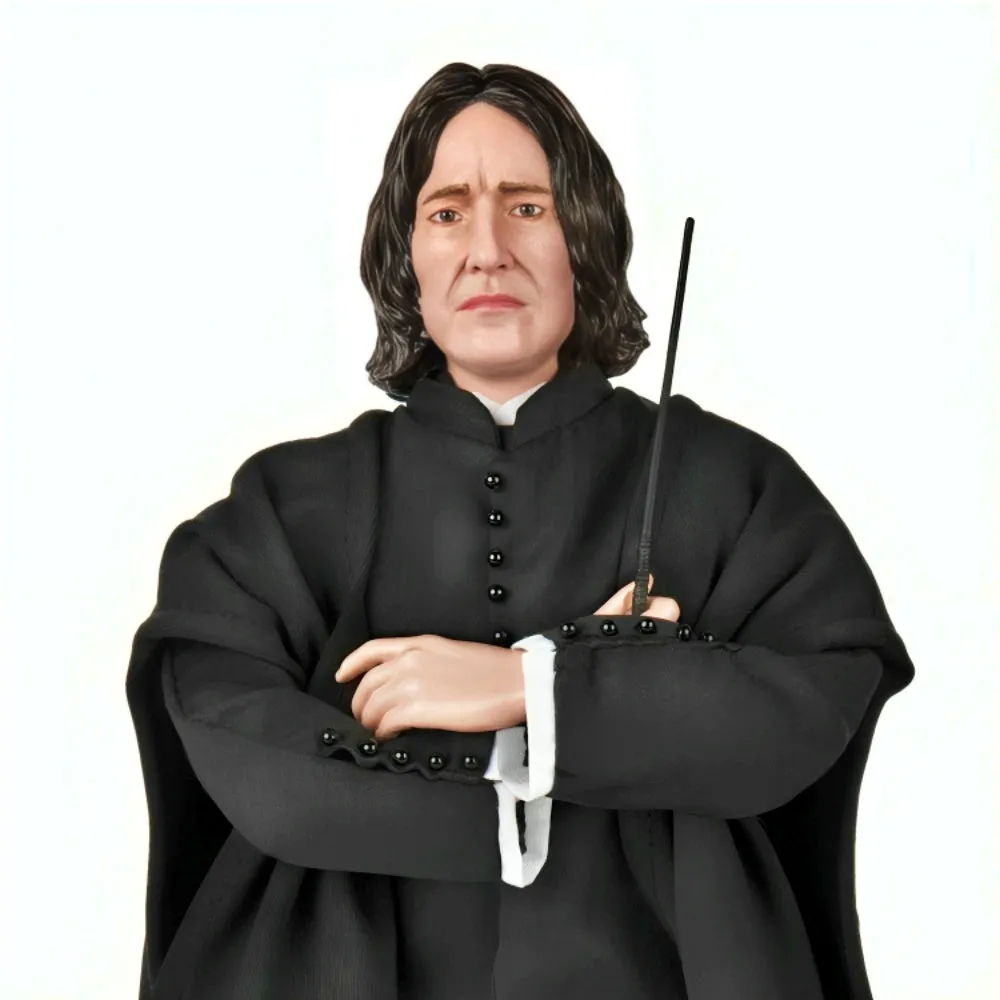 The Ashton-Drake Galleries Harry Potter Year One Portrait Collection Issue #6: "Professor Snape" Handcrafted Figure with Poseable Arms Detailed Costume and Iconic Wand 14.5-inches