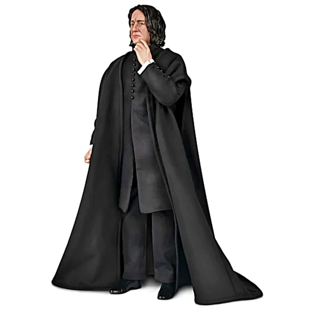 The Ashton-Drake Galleries Harry Potter Year One Portrait Collection Issue #6: "Professor Snape" Handcrafted Figure with Poseable Arms Detailed Costume and Iconic Wand 14.5-inches