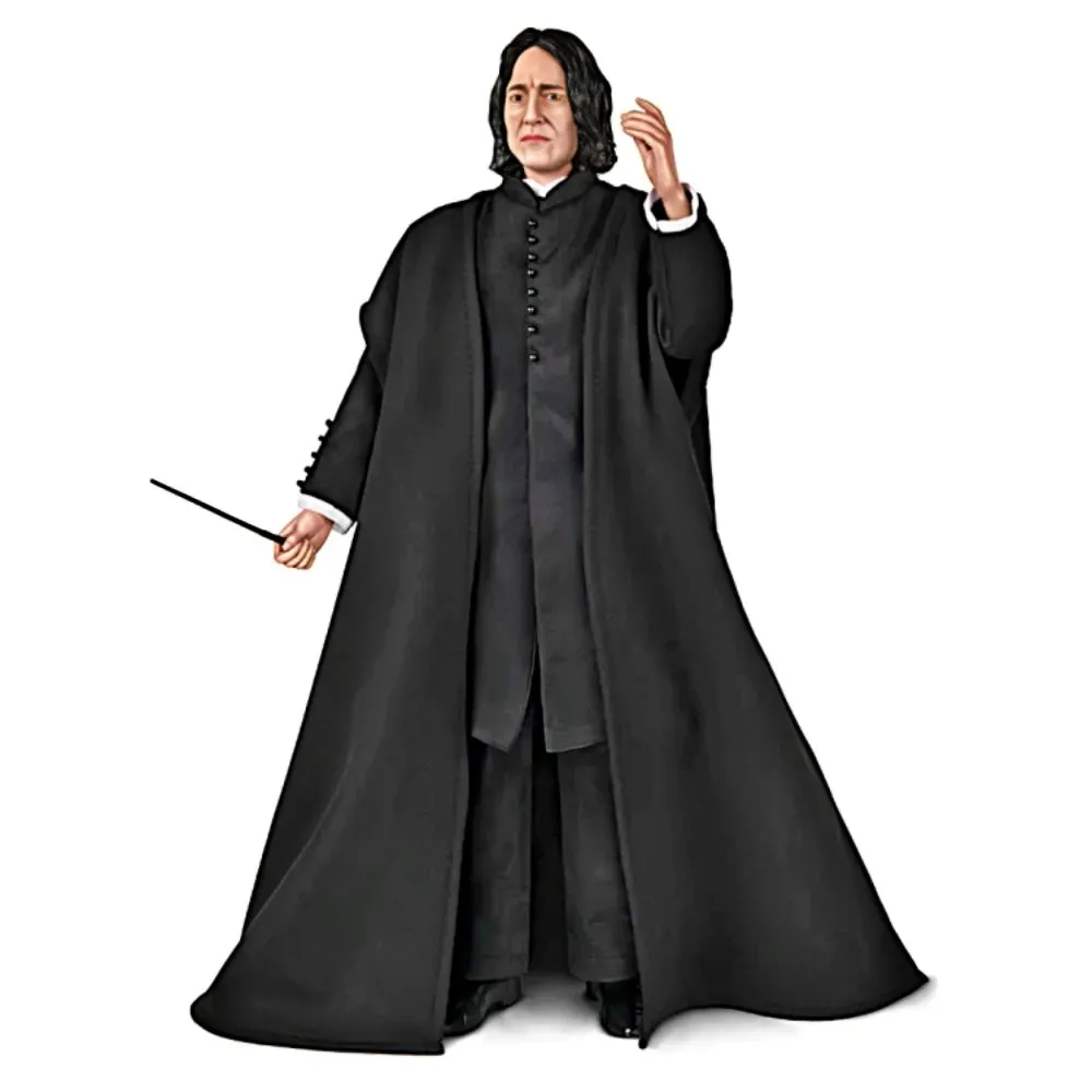 The Ashton-Drake Galleries Harry Potter Year One Portrait Collection Issue #6: "Professor Snape" Handcrafted Figure with Poseable Arms Detailed Costume and Iconic Wand 14.5-inches