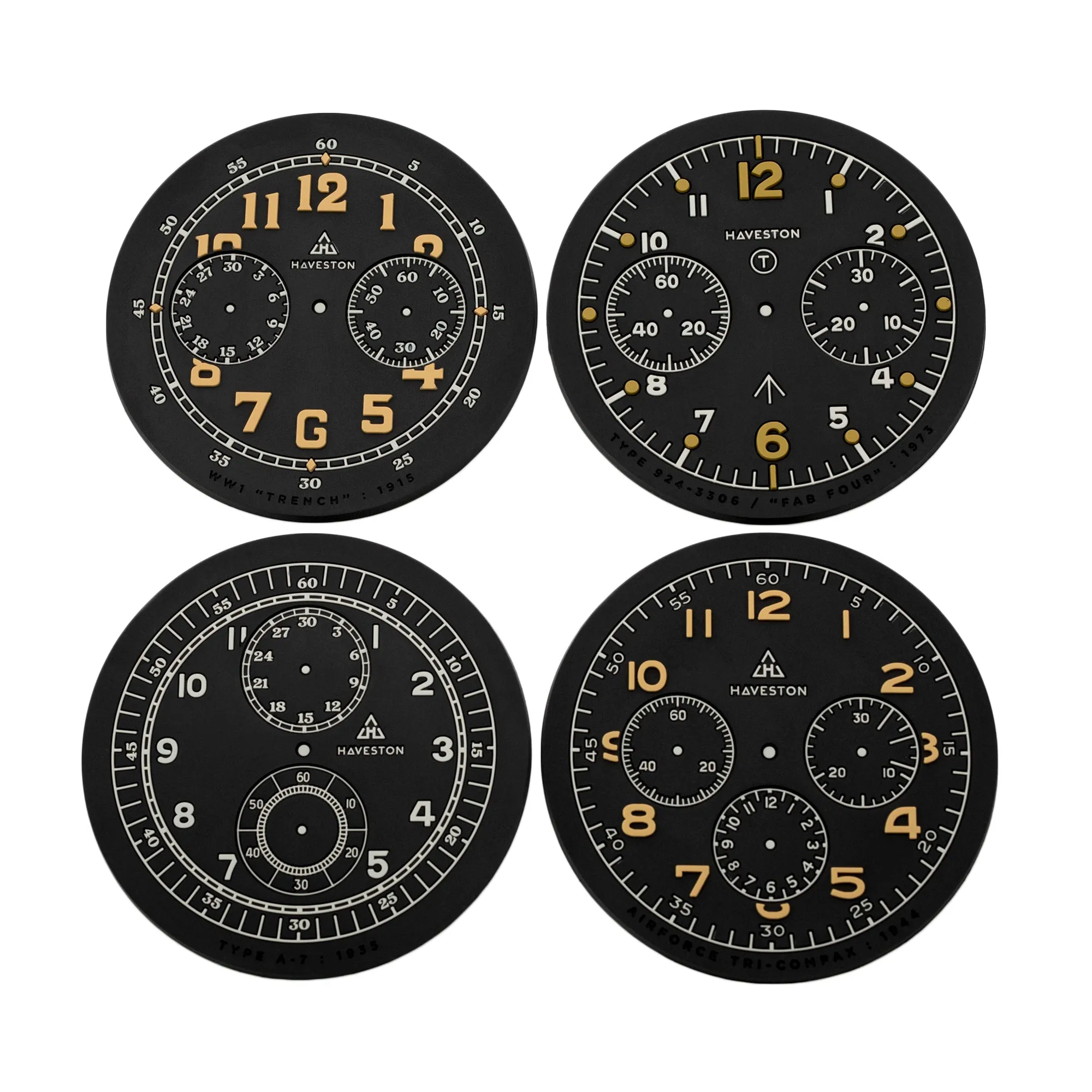 The Chronograph Service Dial Coasters Set-C by HAVESTON Straps