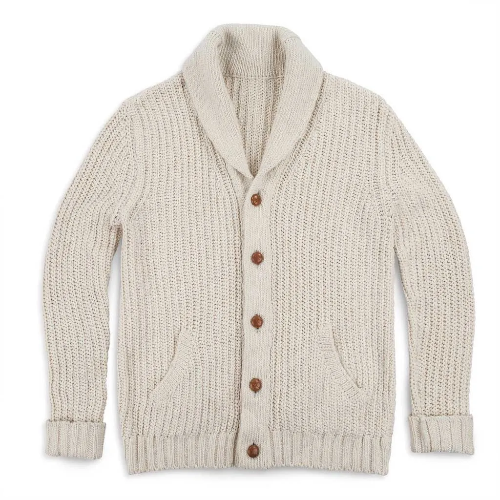 The Shawl Cardigan in Natural Cotton