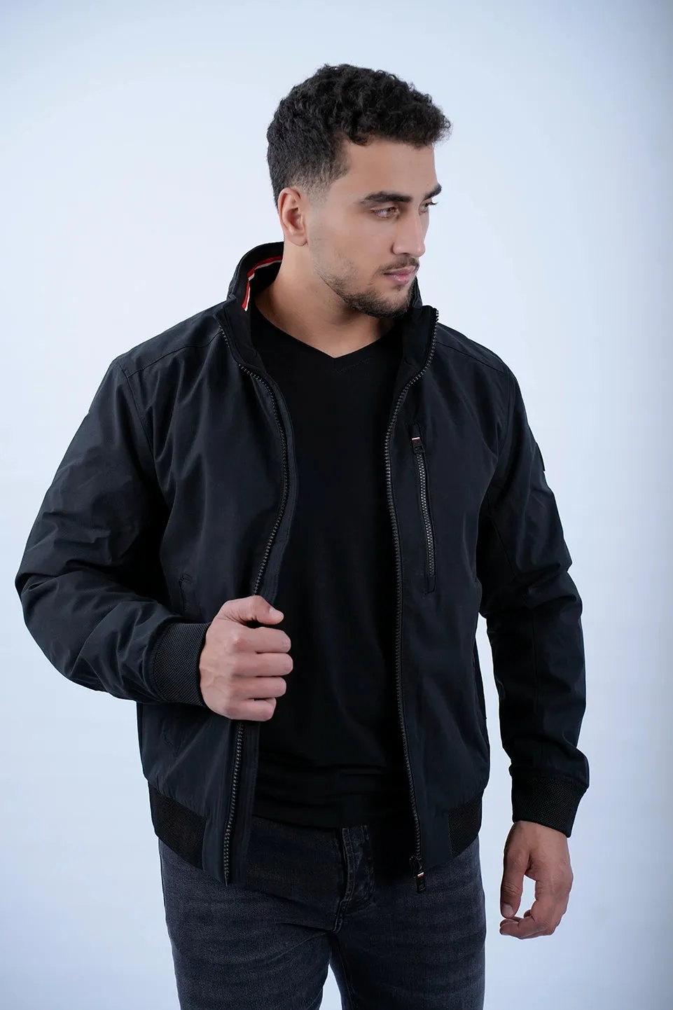 Tom Tailor Black Jacket With A Detachable Hood