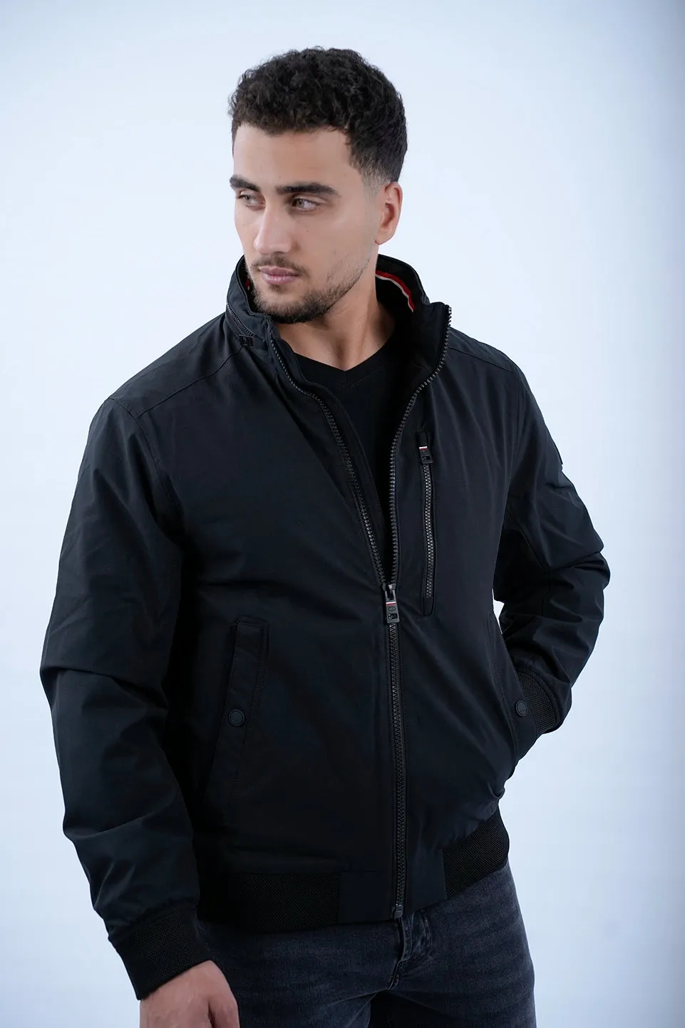 Tom Tailor Black Jacket With A Detachable Hood