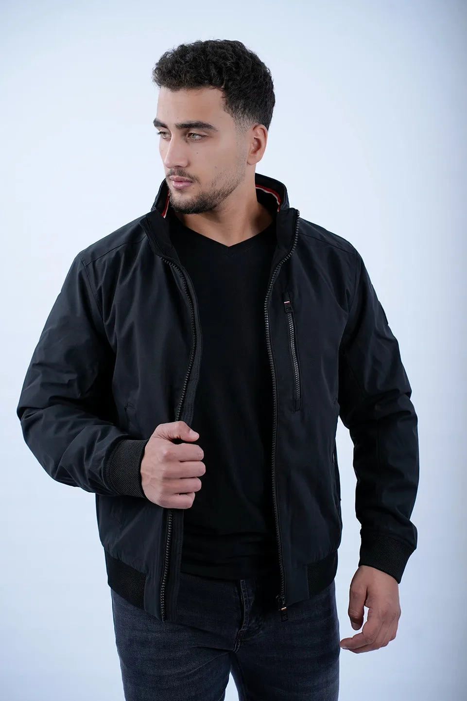 Tom Tailor Black Jacket With A Detachable Hood