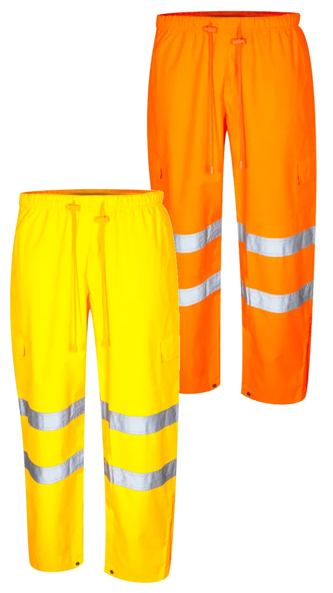 Tru Workwear Hi Vis Wet Weather Cargo Pants c/w Bio Motion Reflective Tape TW1996T2