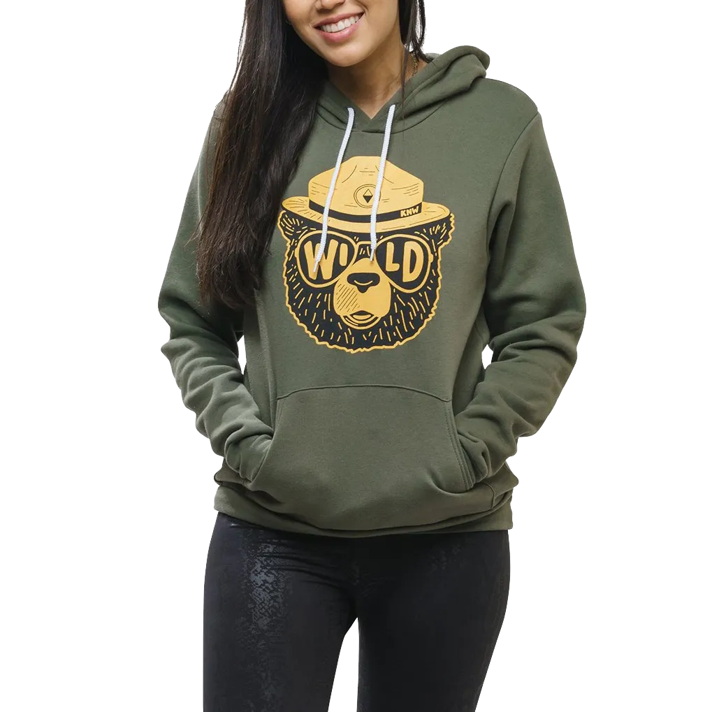 Unisex Wild Bear Pullover Hoodie