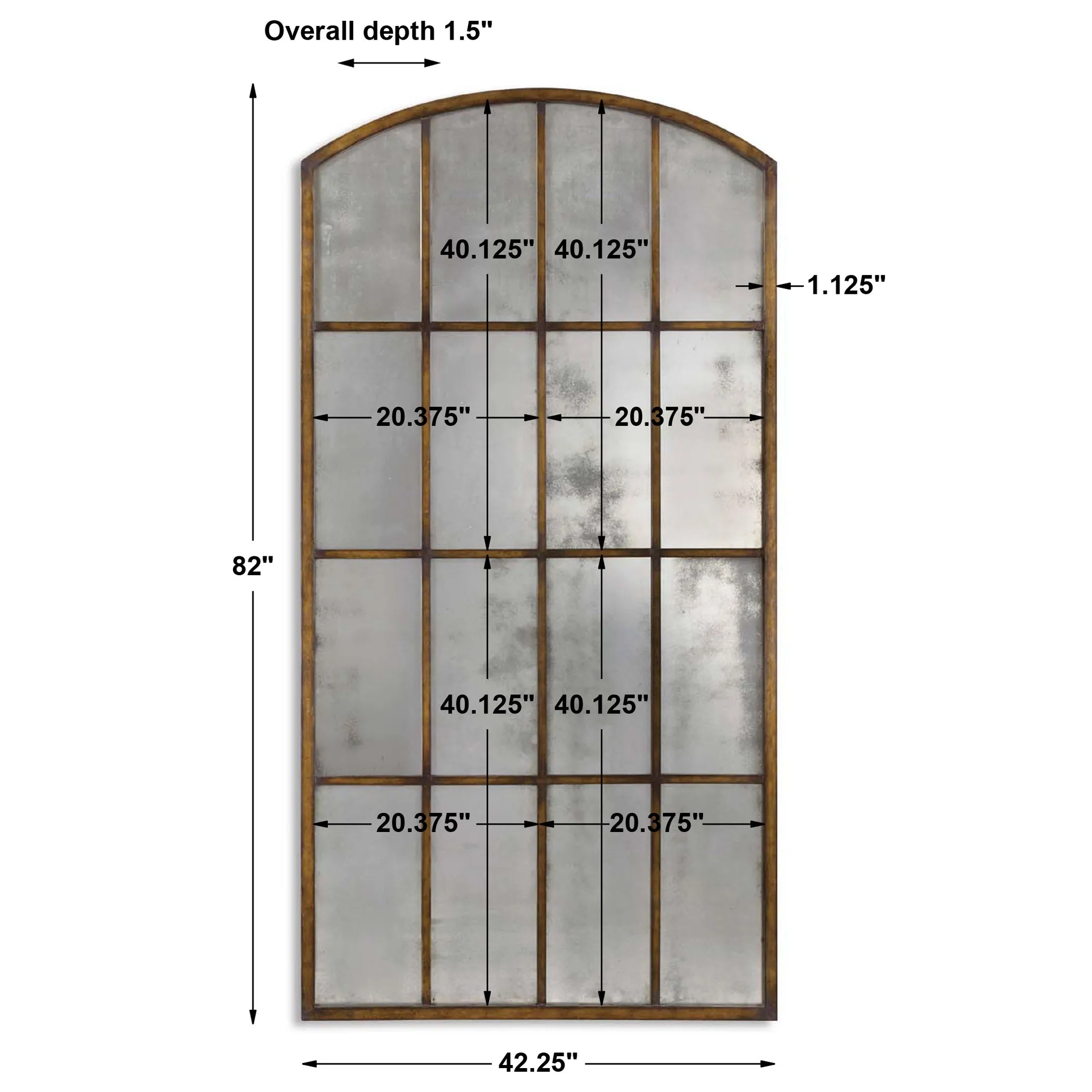 Uttermost Amiel Antique Large Arch Mirror