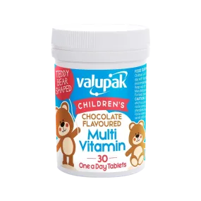 Valupak Children Chocolate Flavoured Multivitamin One a day x30