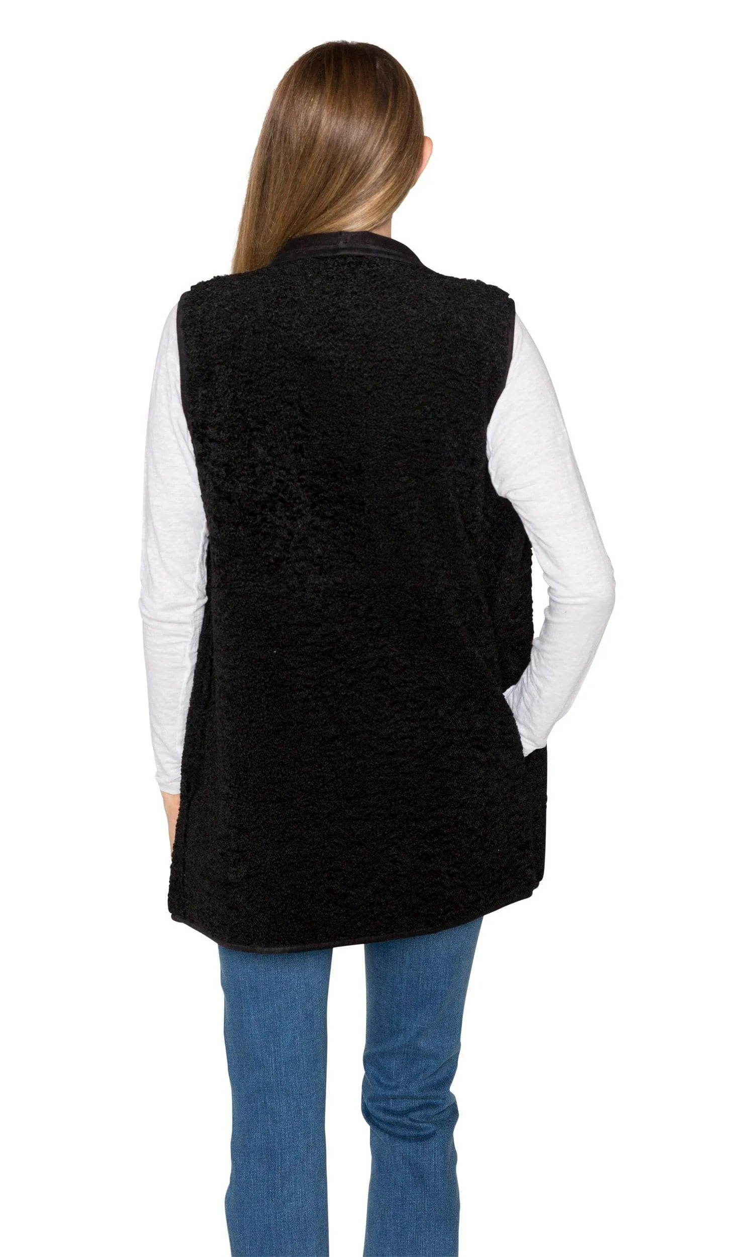 Velvet by Graham & Spencer Valetta Faux Sherpa Reversible Colorblock Vest