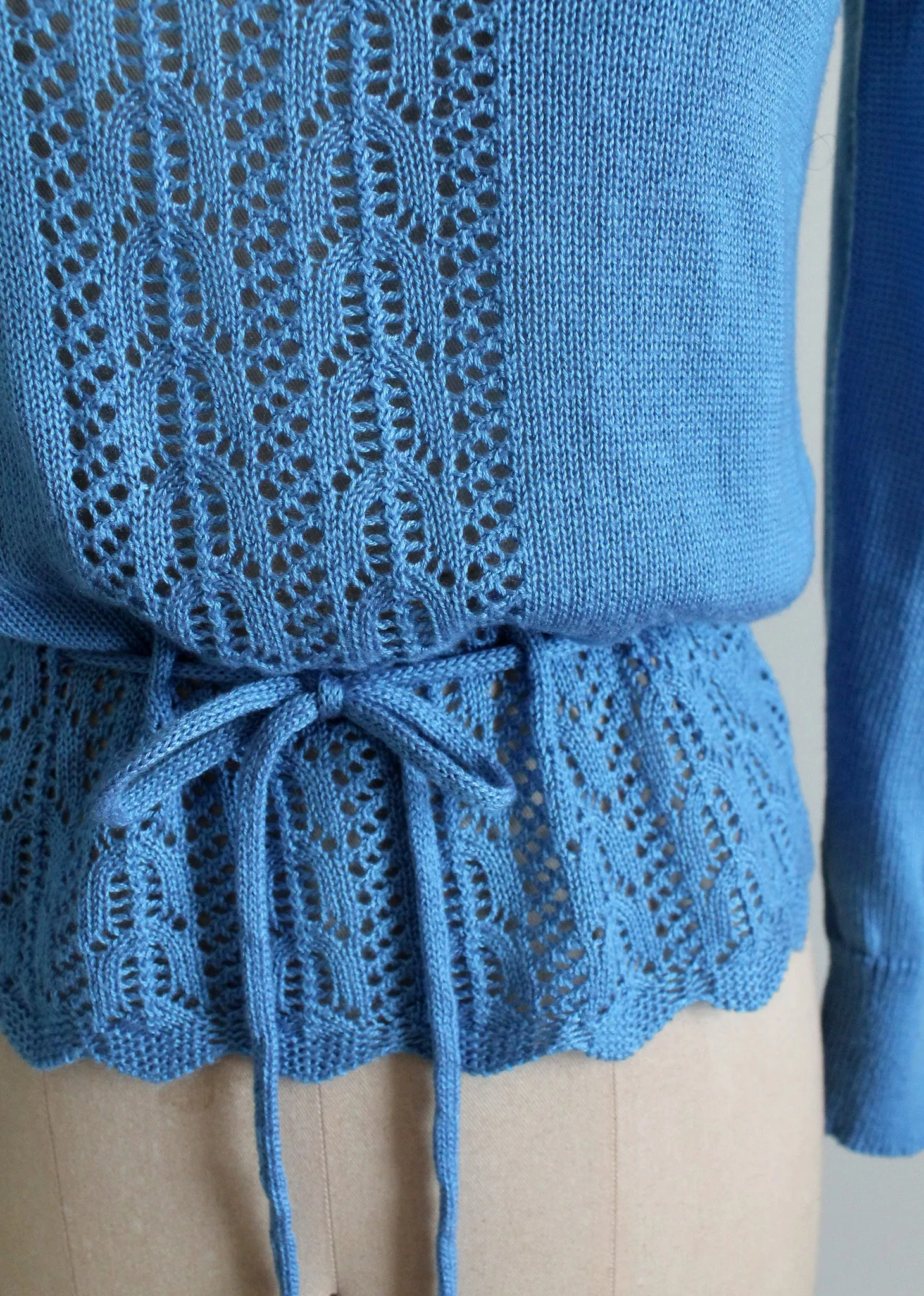 Vintage 1970s Blue Bell Ruffle Sweater